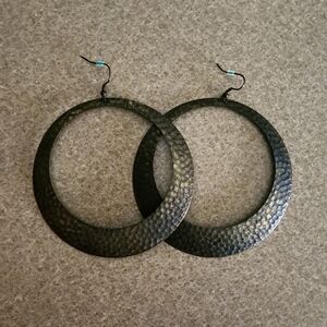 Brass Metallic Hoop Earrings